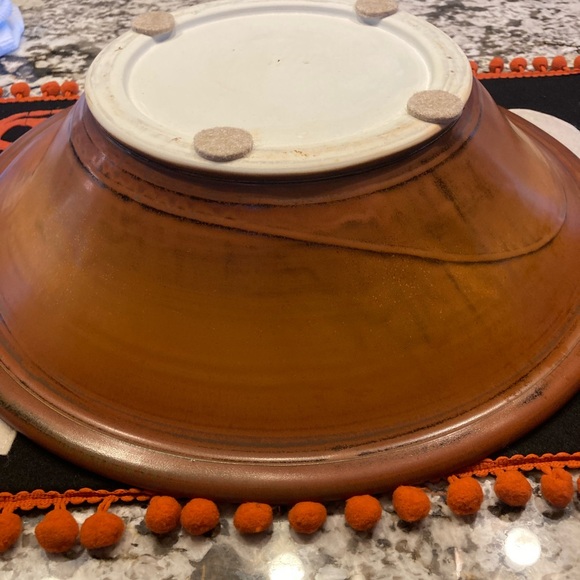 John Bauman famous retired clay pottery gorgeous Fall centerpiece 16x16. $149 - Picture 3 of 4